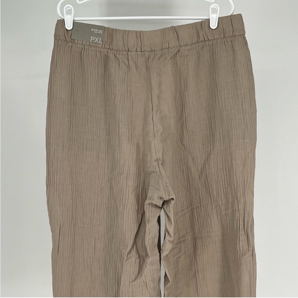 SOFT SURROUNDINGS NWT OCEO GAUZE WIDE LEG PANTS IN PEBBLE TAUPE PETITE XL - Picture 9 of 14